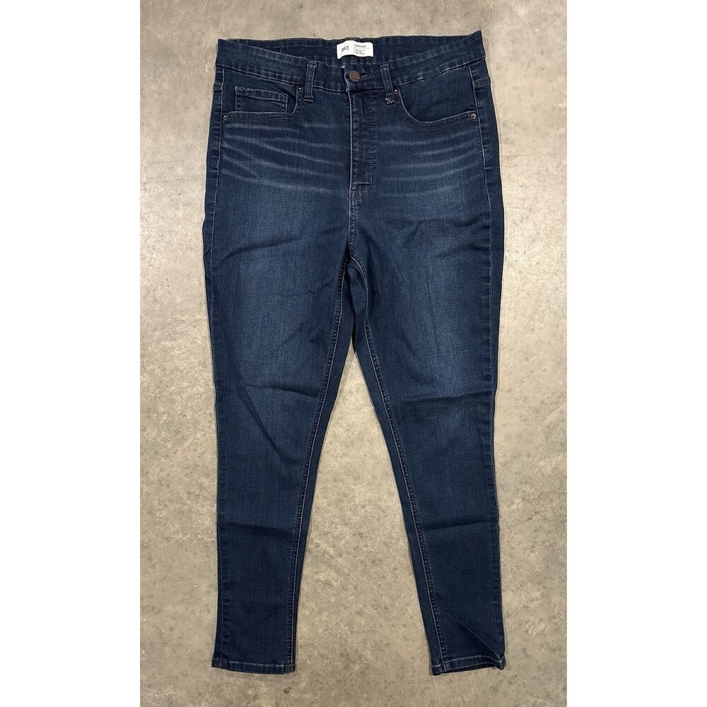 BKE Parker Universal Fit High Rise Ankle Skinny Jeans Whiskered Sz 32